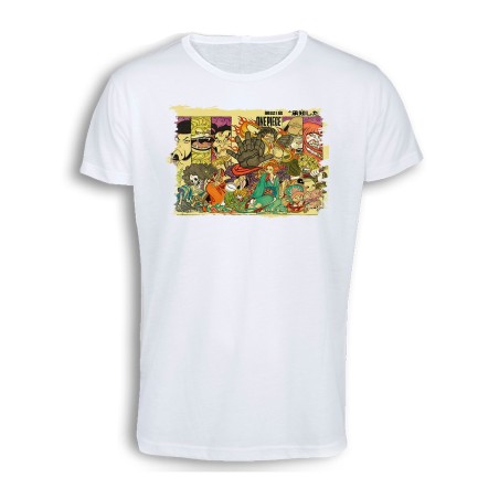 CAMISETA TACTO ALGODÓN one piece rey pirata wano samurais katana cómoda personalizada