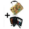 PACK MOCHILA Y ESTUCHE one piece rey pirata wano samurais katana material escolar