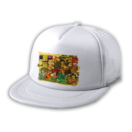 GORRA 5 PANELES REDECILLA TRASERA one piece rey pirata wano samurais katana estilo rapero