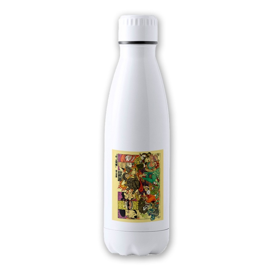 BIDON 700 ML ACERO INOXIDABLE one piece rey pirata wano samurais katana tapon seguridad botella