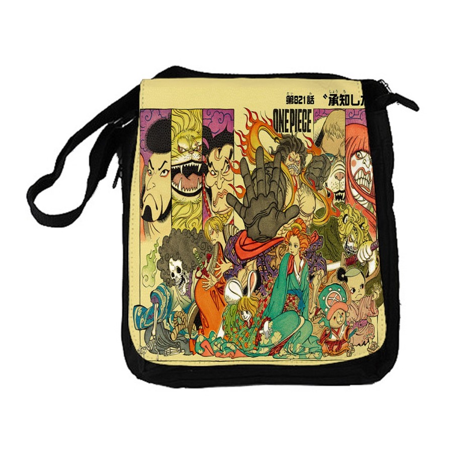 BANDOLERA REPORTERO MEDIANA BOLSO one piece rey pirata wano samurais katana bolsa mochila hombro