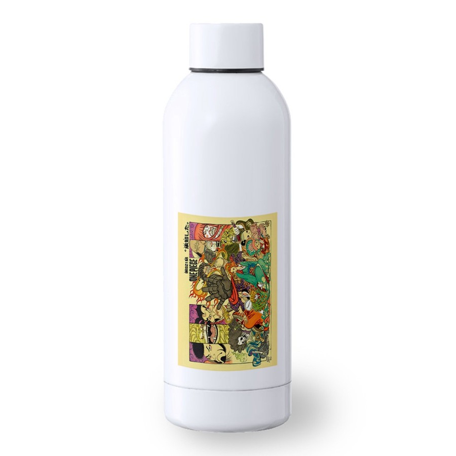 BIDON 500 ML ACERO INOXIDABLE one piece rey pirata wano samurais katana deporte deportivo botella senderismo