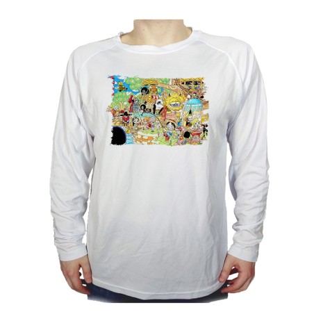 CAMISETA MANGA LARGA one piece todos minks luffy tripulación pirata personalizada