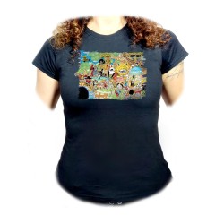 CAMISETA NEGRA MUJER one...