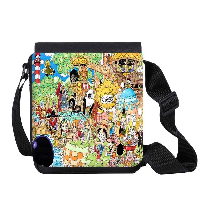 BANDOLERA PEQUEÑA one piece todos minks luffy tripulación pirata bolso personalizada