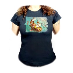 CAMISETA NEGRA MUJER...