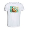 CAMISETA TACTO ALGODÓN thousand sunny barco pirata mugiwara one piece playa cómoda personalizada