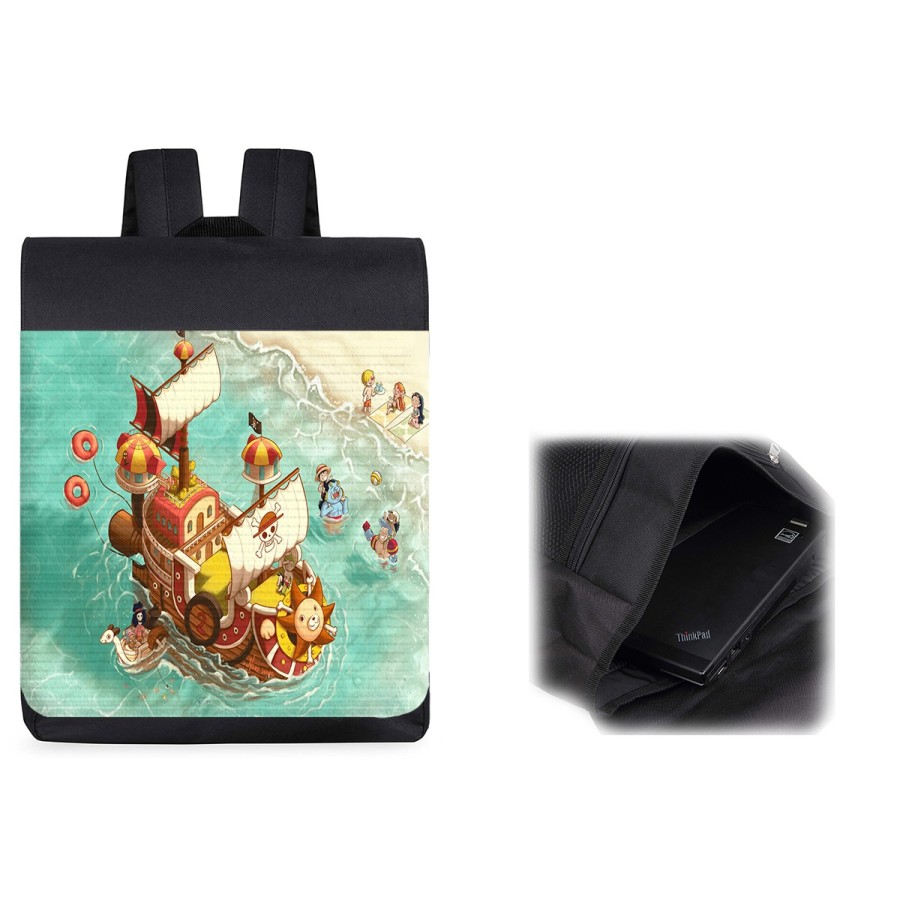 PACK MOCHILA Y ESTUCHE thousand sunny barco pirata mugiwara one piece playa material escolar