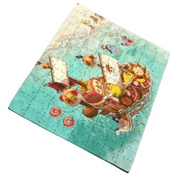 PUZZLE DE TAMAÑO Y PIEZAS A ELEGIR thousand sunny barco pirata mugiwara one piece playa rompecabezas educativo puzle