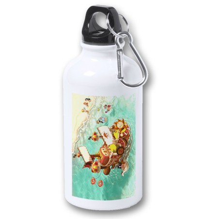 BIDON 400ML METALICO thousand sunny barco pirata mugiwara one piece playa para viaje y deporte