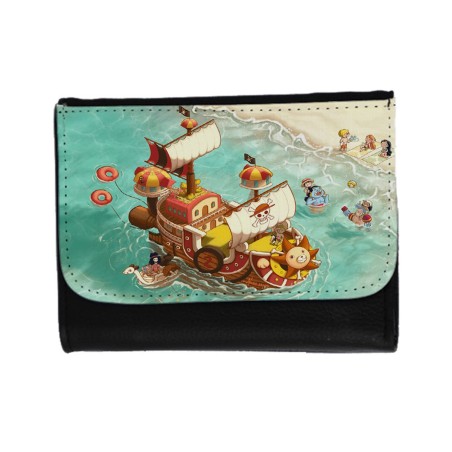 BILLETERA BILLETERO thousand sunny barco pirata mugiwara one piece playa unisex negro monedero