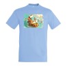 CAMISETA AZUL CIELO thousand sunny barco pirata mugiwara one piece playa moda verano personalizada