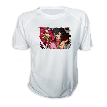 CAMISETA one piece rey pirata gold d. roger luffy espada personalizada