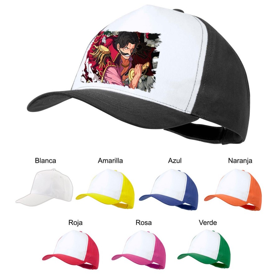 GORRA COLORES one piece rey pirata gold d. roger luffy espada color personalizada