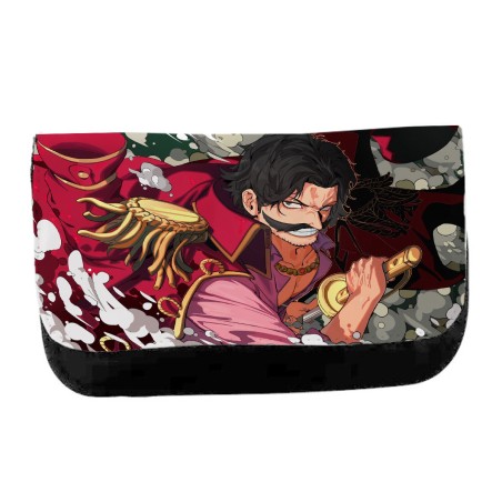 ESTUCHE NECESER DE LONA one piece rey pirata gold d. roger luffy espada unisex negro monedero billetera