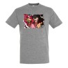 CAMISETA GRIS MEZCLA one piece rey pirata gold d. roger luffy espada moda verano personalizada