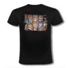 CAMISETA NEGRA one piece piratas peor generación luffy franjas moda verano personalizada