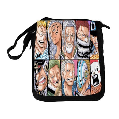 BANDOLERA REPORTERO MEDIANA BOLSO one piece piratas peor generación luffy franjas bolsa mochila hombro