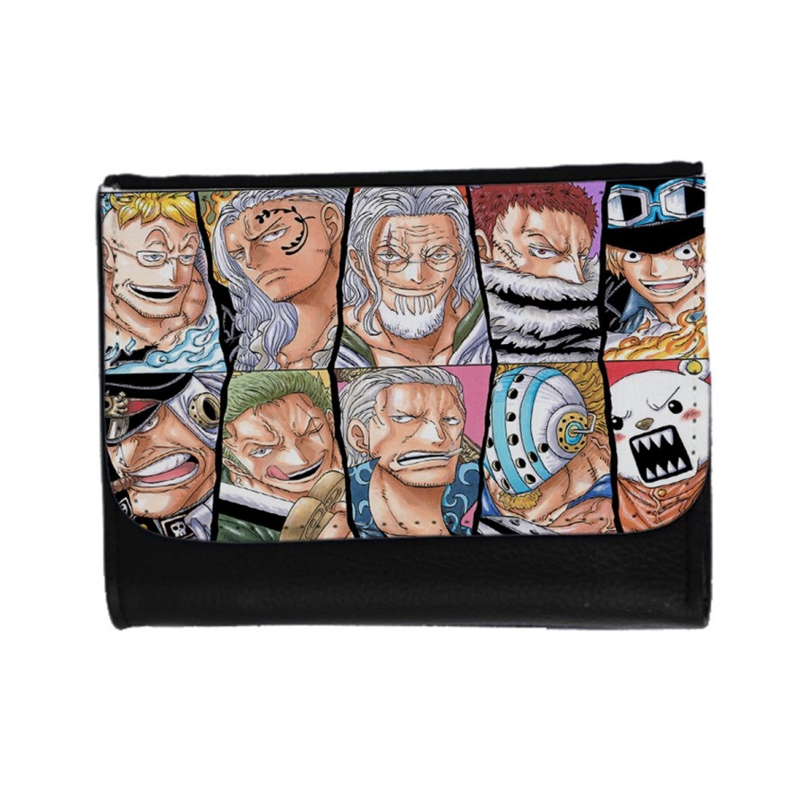 BILLETERA BILLETERO one piece piratas peor generación luffy franjas unisex negro monedero
