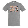 CAMISETA GRIS MEZCLA one piece piratas peor generación luffy franjas moda verano personalizada