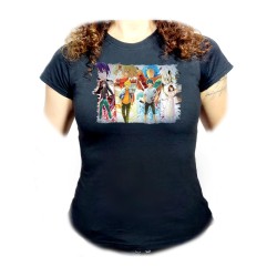 CAMISETA NEGRA MUJER sangri...