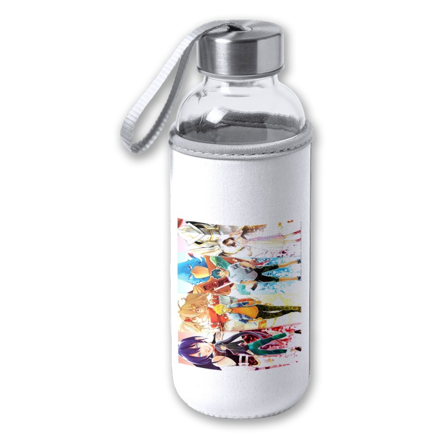 BIDON DE 420 ML CON FUNDA DE NEOPRENO sangri la frontier serie personajes v mmorpg jrpg tapon seguridad