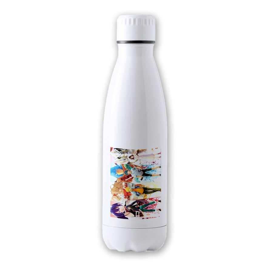 BIDON 700 ML ACERO INOXIDABLE sangri la frontier serie personajes v mmorpg jrpg tapon seguridad botella