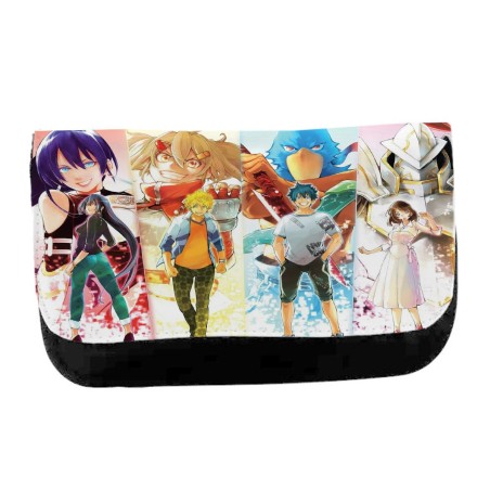 ESTUCHE NECESER DE LONA sangri la frontier serie personajes v mmorpg jrpg unisex negro monedero billetera