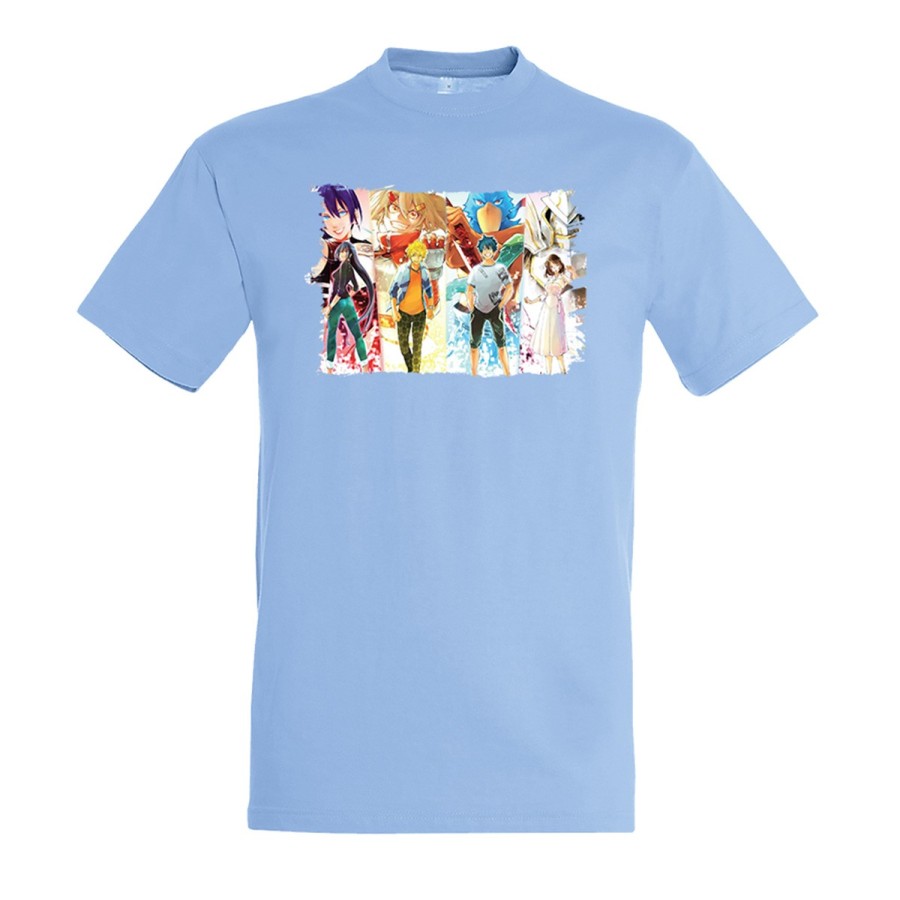CAMISETA AZUL CIELO sangri la frontier serie personajes v mmorpg jrpg moda verano personalizada