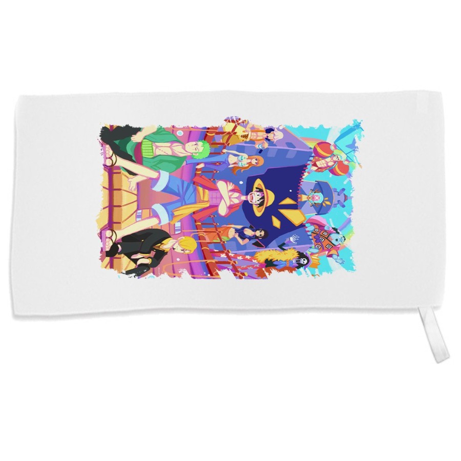 TOALLA GIMNASIO GYM ABSORBENTE serie anime onepiece fanart personajes canicatura suave con bolsita