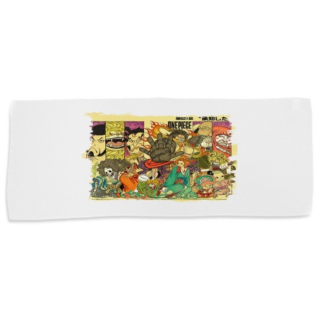 TOALLA GIMNASIO GYM ABSORBENTE one piece rey pirata wano samurais katana suave con bolsita