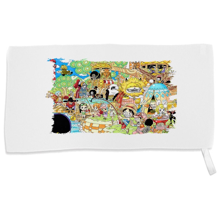 TOALLA GIMNASIO GYM ABSORBENTE one piece todos minks luffy tripulación pirata suave con bolsita