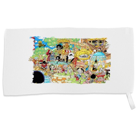 TOALLA GIMNASIO GYM ABSORBENTE one piece todos minks luffy tripulación pirata suave con bolsita