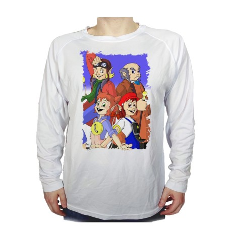 CAMISETA MANGA LARGA Los diminutos serie retro personajes caricaturas personalizada