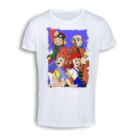 CAMISETA TACTO ALGODÓN Los diminutos serie retro personajes caricaturas cómoda personalizada