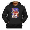 SUDADERA NEGRA CON CAPUCHA Los diminutos serie retro personajes caricaturas adulto poliester algodón personalizada