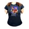 CAMISETA NEGRA MUJER Los diminutos serie retro personajes caricaturas oferta personalizada