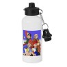 BIDON 600 ML ACERO INOXIDABLE CON CHUPON Los diminutos serie retro personajes caricaturas escolar deporte bicicleta