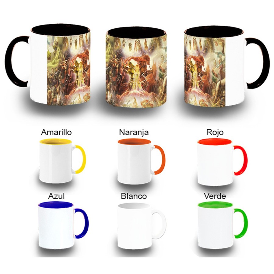 TAZA COLORES leyenda heroe verde saga videojuego diosa princesa color personalizada