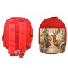 PACK MOCHILA ROJA Y ESTUCHE leyenda heroe verde saga videojuego diosa princesa material escolar