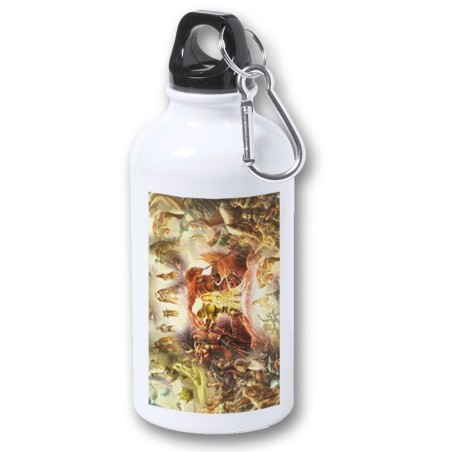 BIDON 400ML METALICO leyenda heroe verde saga videojuego diosa princesa para viaje y deporte