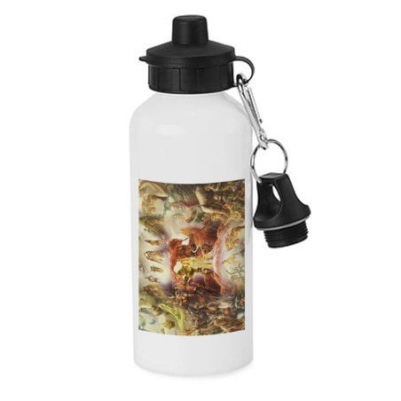 BIDON 600 ML ACERO INOXIDABLE CON CHUPON leyenda heroe verde saga videojuego diosa princesa escolar deporte bicicleta