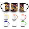 TAZA COLORES leyenda heroe verde dragon jefe mazmorra saga princesa color personalizada