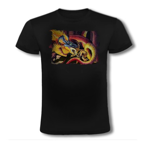 CAMISETA NEGRA leyenda heroe verde dragon jefe mazmorra saga princesa moda verano personalizada