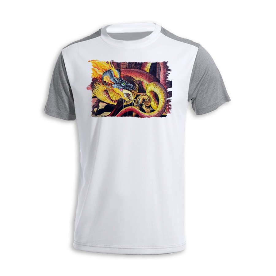 CAMISETA DISEÑO BICOLOR leyenda heroe verde dragon jefe mazmorra saga princesa personalizada