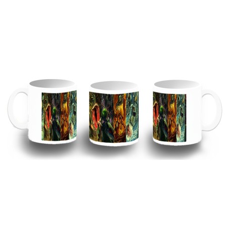 TAZA FOTOLUMINISCENTE leyenda heroe verde sagas videojuegos jefes finales BRILLA OSCURIDAD