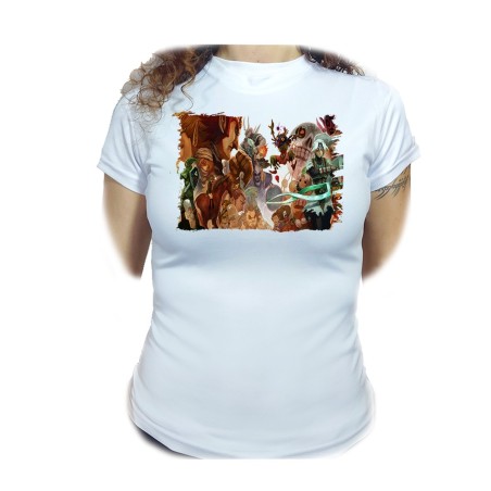 CAMISETA MUJER leyenda heroe verde personajes sagas princesa malvado moda personalizada