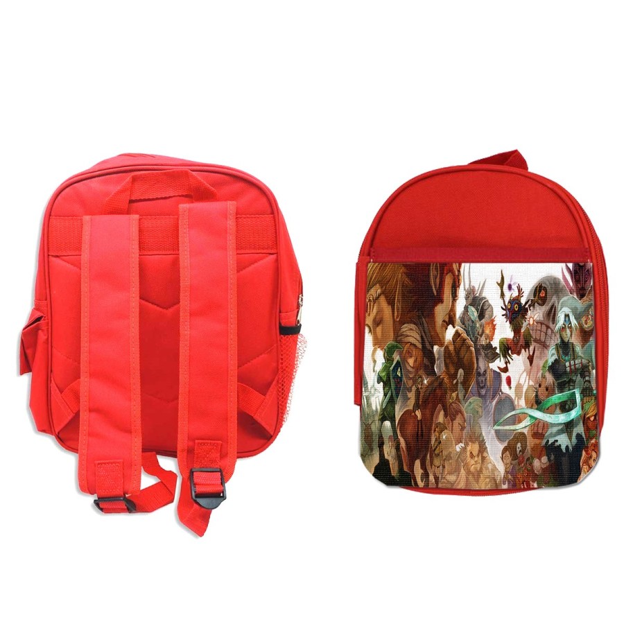 MOCHILA ROJA leyenda heroe verde personajes sagas princesa malvado escolar personalizado