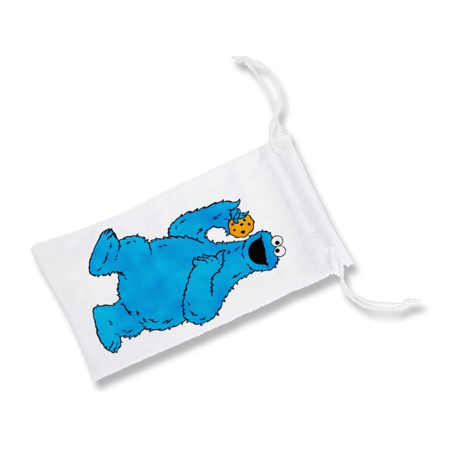 FUNDA BOLSA MULTIUSOS monstruo comedor de galletas peludo azul niños gafas dados rol personalizada color