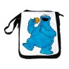 BANDOLERA REPORTERO MEDIANA BOLSO monstruo comedor de galletas peludo azul niños bolsa mochila hombro